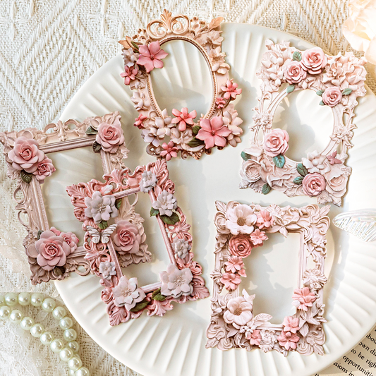 Flower Mirror Manor Series Photo Frame DIY Material