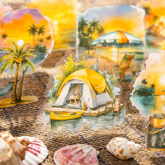 Distant Scenery Series Travel Scenery Theme Notebook Stickers